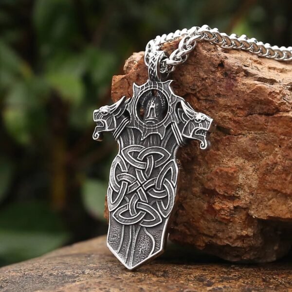 Norse Myth Inspired Stainless Steel Viking Jewelry Norse Goddess Valkyrie Amulet Pendant Necklace