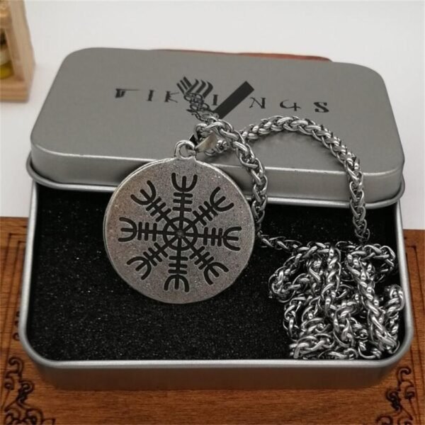 Norse Odin Smybol Viking pendant Aegishjalmur Protection Amulet Scandinavian pagan jewelry 1pc drop shipping