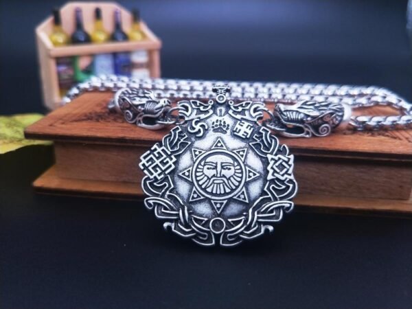 New Magicun Viking~Norse Viking Night Knight Pendants Neckalce Men Slavic Double Side Amulet Scandinavian jewelry