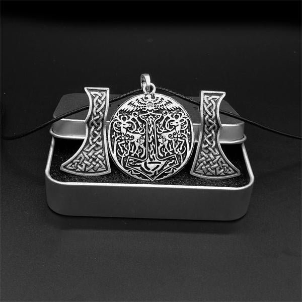 New Magicun Viking~Nose style knot Axe Thor hammer Amulet viking pendant necklace
