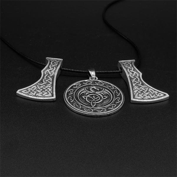 New Magicun Viking~ Nose style knot Axe dragon Amulet viking pendant necklace