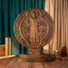 Nucia's Order of St. Benedict Double-sided Home Counter Church St. Benedict Ornament Religious Christian Catholic Saint Statue