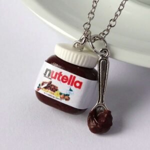 Nutella Gifts Chocolate Necklace -Food Jewelry Miniatures Charms - Funny Gifts - Food Necklace, Gifts for Her, Gifts for Mom