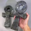 large size labradorite anka cross crystal egyptian key of life ankh