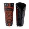 Nordic Viking Compass Punk Wolf Head Leather Bracelet