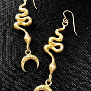 Original Designs Moon snake earrings