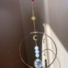 Original Handmade Sun Catcher - Suncatcher with selenite spheres, sun + moon charms suncatcher Gold Plated
