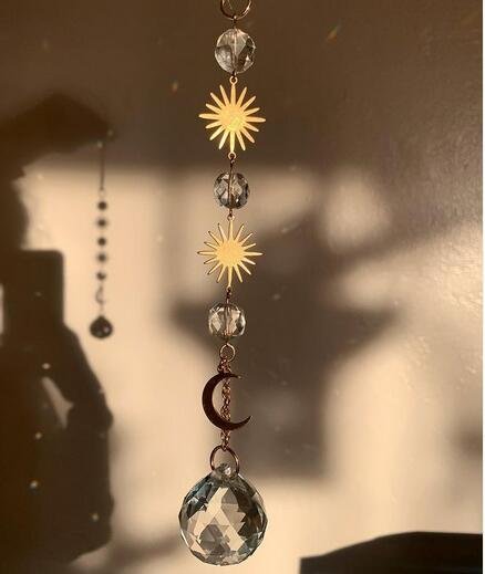 Original Handmade Sun and moon Catcher - Rainbow maker