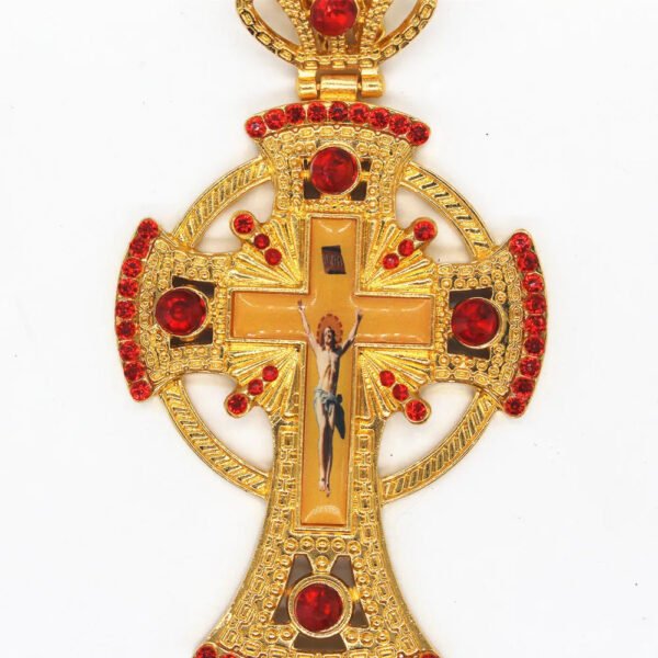 Orthodox Cross Decor Jesus Church Utensils Religious Christ Prayer Crucifix Home Decoration Christmas Figures 120cm Chain