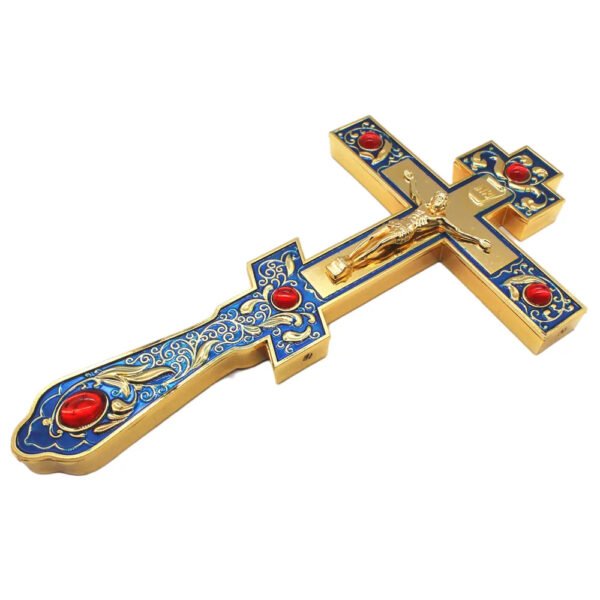 Orthodox Cross Jesus Hand Church Utensils Catholic Christ Alloy Christmas Gift Crucifixo Wall Cross Prayer Decor