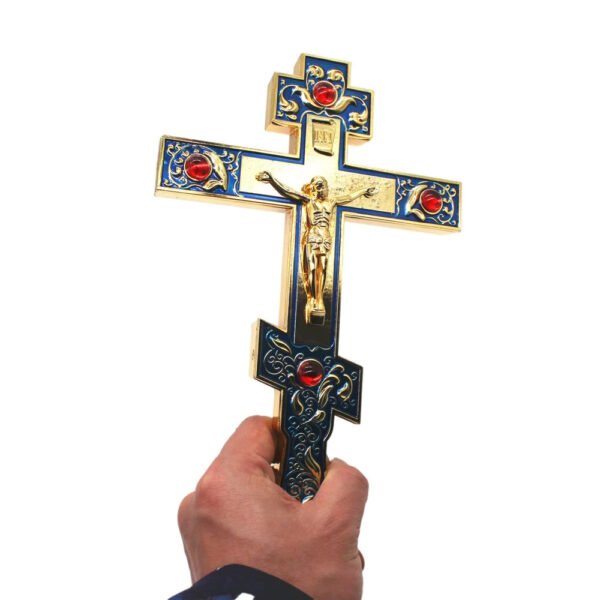 Orthodox Cross Jesus Hand Church Utensils Catholic Christ Alloy Christmas Gift Crucifixo Wall Cross Prayer Decor