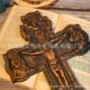 Orthodox Cross Wood Carving Church Decoration Holy Family Suffer Crucifixion Wall Decor Jesus Figures
