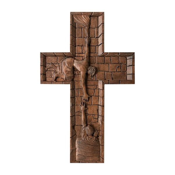 Our Lord Jesus Cross Wall Savior Wooden Cross Christian Cross Catholic Religious Engraving Gift Christmas Decoration