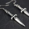 Pagan Sword Drop Earrings Gothic Dagger Dangle Earrings Witch Jewelry For Women