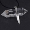 Pagan Sword Pendant Necklace Gothic Dagger Necklace Wicca Jewerly