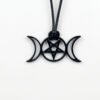 Pagan Witch Pentagram Pendant Necklace Black Magic Energy Jewelry For