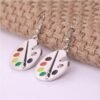 Palette Earrings silver color Earrings Artist Earrings Wonderful Bright Artist Palette Earrings women