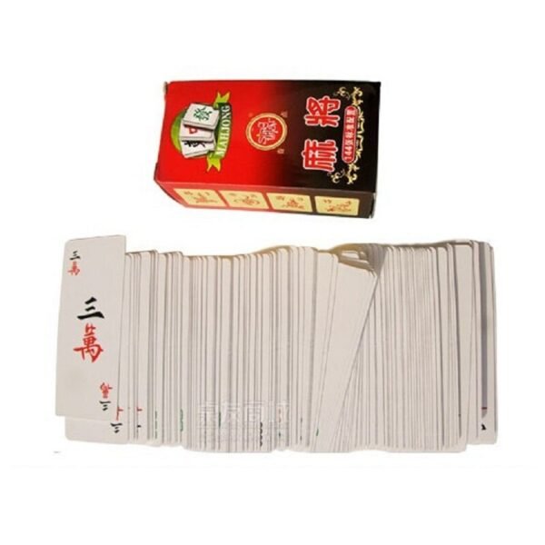 Paper portable Mini Mahjong Playing Cards game 148 cards & 2 dice Chinese Traditional mahjong Board game   Game related