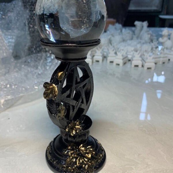 Pentacle Display stand for Crystal Candlestick Base balls holder Pentagram Energy Altar Props Board witchcraft supplies Wicca