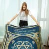 Pentacle tapestry Jerusalem blanket sofa cover religion carpet warm Camping Beach mat Tarot &Divination