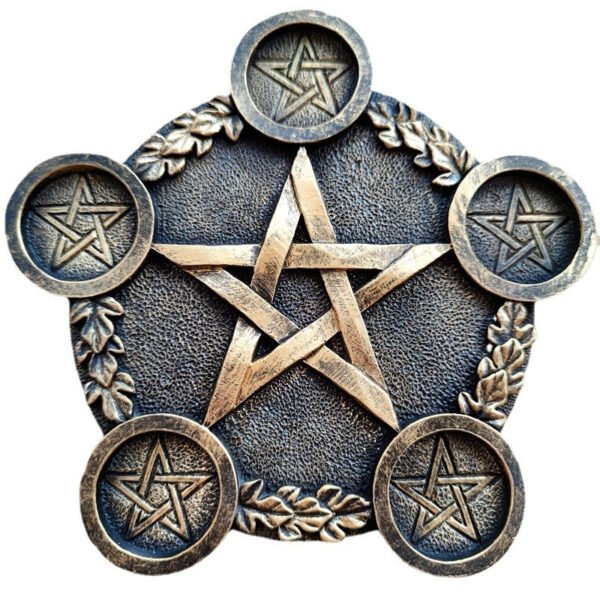 Pentagram Candle Holder Altar Light Holder Decoration Pentagram Wicca Ritual