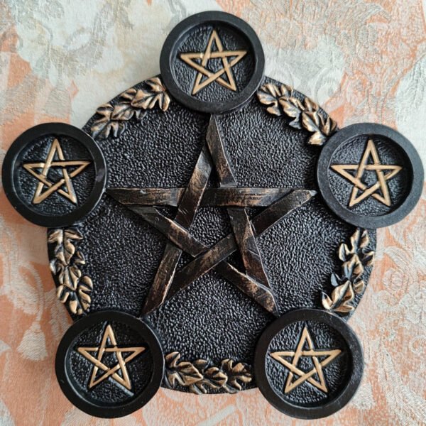 Pentagram Candle Holder Altar Light Holder Decoration Pentagram Wicca Ritual