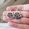 Pentagram Dangle Earring Pagan Goddess Jewelry For Women