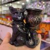 Pentagram Lucky Cat Resin Display Stand Base For Crystal Magic Ball Globe Energy Stone Pedestal Ornaments