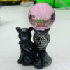 Pentagram Lucky Cat Resin Display Stand Base For Crystal Magic Ball Globe Energy Stone Pedestal Ornaments