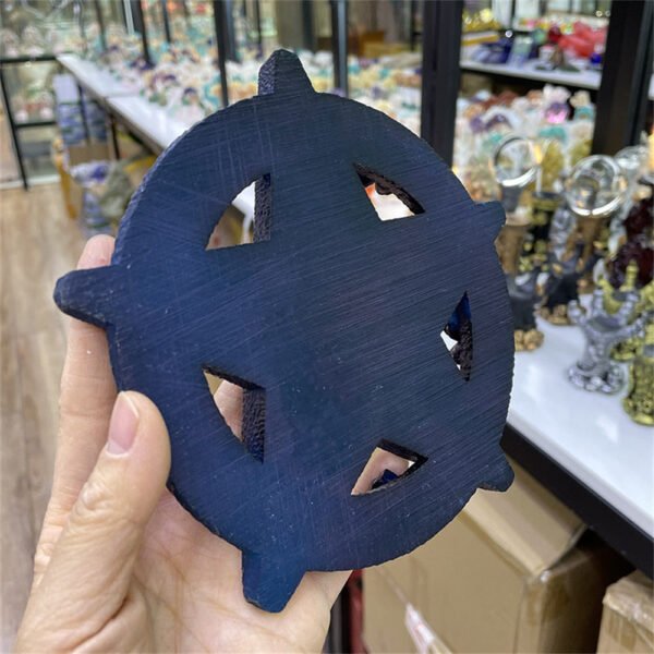 Pentagram Rose Flower Resin Crafts Ornaments Crystal Ball Base Six Star Array Energy Booster Goddess of The Earth Altar