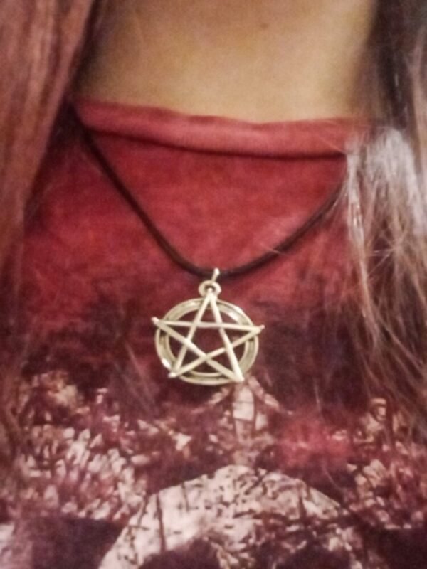 Pentagram Star Pendant Necklace for Women Gothic Wicca Charms Accessories Leather Choker Satan Fashion Jewelry Witchcraft Goth|Pendant Necklaces|