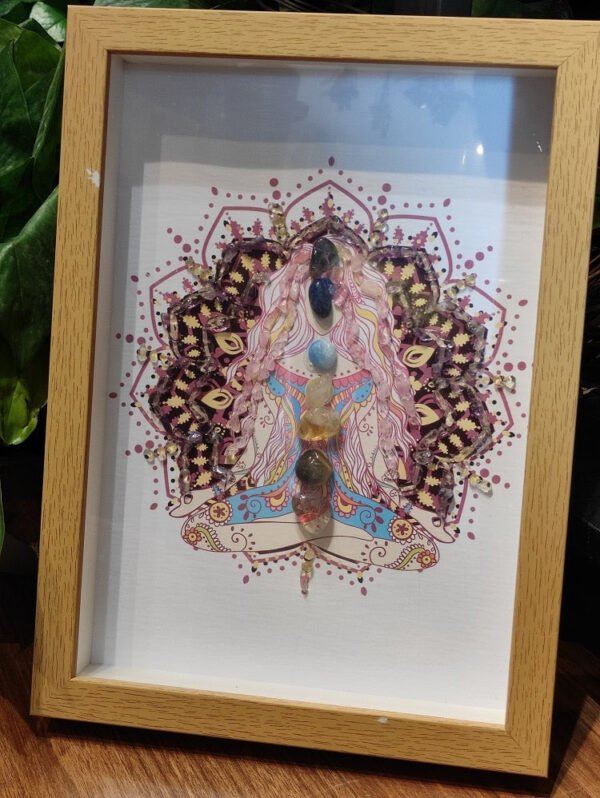 Pentagram print Pink Amethyst crystal decorative Painting Altar Props Healing Divination witchcraft Supplies Souvenirs Tarot &Divination