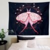 Pink Butterfly Tapestry INS Tapestry Moon Hippie Tapestry Indian Rose Boho Decor Background Wall Cloth Tapestries