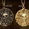 Pirate Skull Round  Metal Sweater Chain Pendants