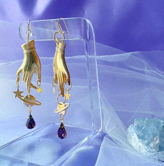 Planet Earrings |Space|Solar System Galaxyearrings |Minimalist | Solar System Galaxy earrings