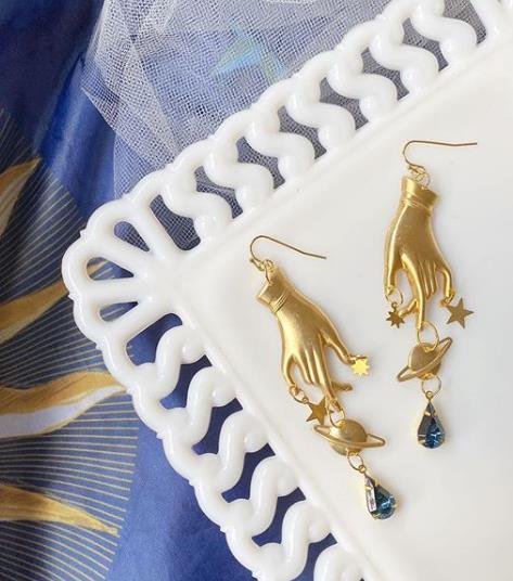 Planet Earrings |Space|Solar System Galaxyearrings |Minimalist | Solar System Galaxy earrings