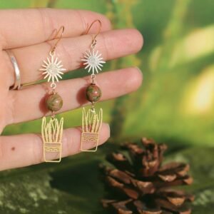 Plant Lady Plant Earrings, Plant Huggies, Plant Lady, Gifts For Her, Fun Gifts, Plant Charms, Cute Earrings, Feel Good Gifts