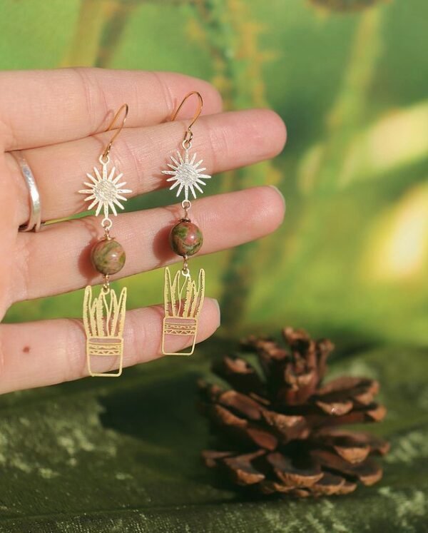 Plant Lady Plant Earrings, Plant Huggies, Plant Lady, Gifts For Her, Fun Gifts, Plant Charms, Cute Earrings, Feel Good Gifts