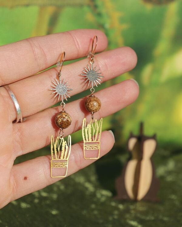 Plant Lady Plant Earrings, Plant Huggies, Plant Lady, Gifts For Her, Fun Gifts, Plant Charms, Cute Earrings, Feel Good Gifts