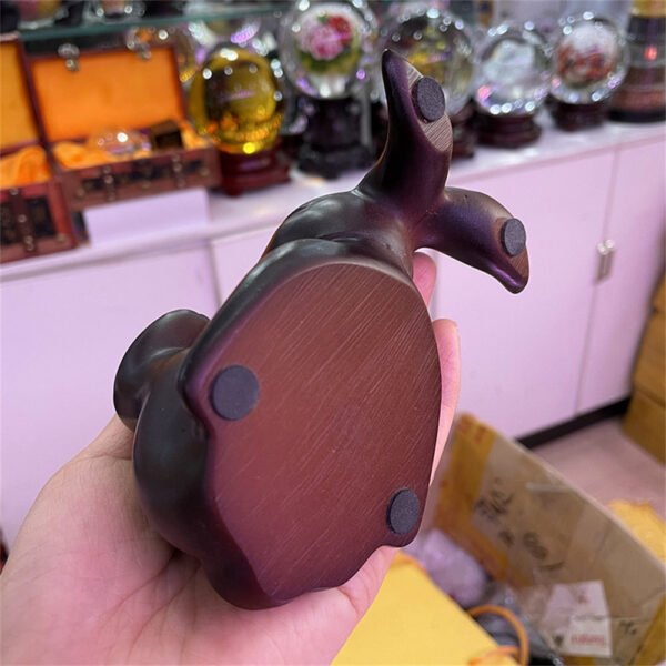 Playful Lucky Rabbit Creativity Resin Sculpture Crystal Ball Base Lucky Auspicious Home Office Decor Bunny Zodiac Birthday Gift