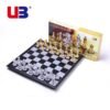 Portable Chess Game Set Checkers and chesses Folding Magnetic Chessboard Chess Pieces Set Children Educational Toys Party Game   Game related
