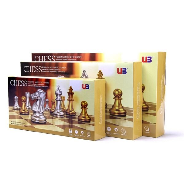 Portable Chess Game Set Checkers and chesses Folding Magnetic Chessboard Chess Pieces Set Children Educational Toys Party Game   Game related
