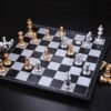 Portable Chess Game Set Checkers and chesses Folding Magnetic Chessboard Chess Pieces Set Children Educational Toys Party Game   Game related