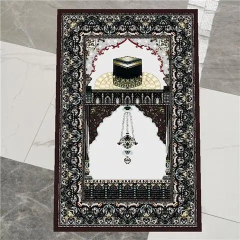 Prayer Carpet Muslim Blanket Eid Islam Non Slip Rug Islamism Worship Home Decoration 3D