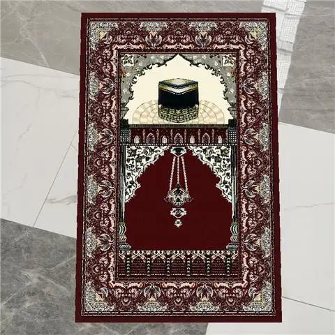 Prayer Carpet Muslim Blanket Eid Islam Non Slip Rug Islamism Worship Home Decoration 3D