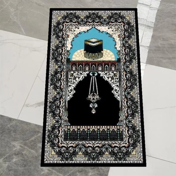 Prayer Carpet Muslim Blanket Eid Islam Non Slip Rug Islamism Worship Home Decoration 3D