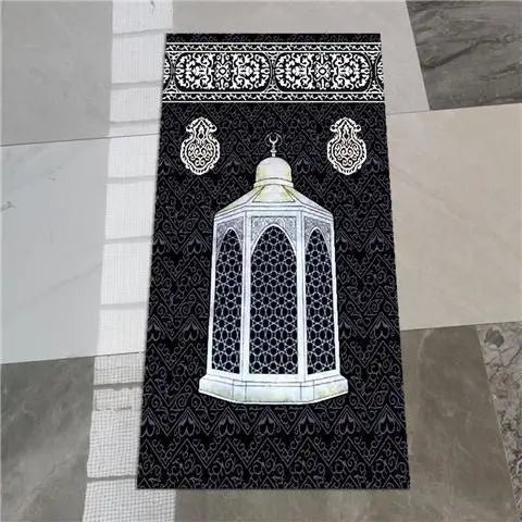 Prayer Carpet Muslim Blanket Eid Islam Non Slip Rug Islamism Worship Home Decoration 3D