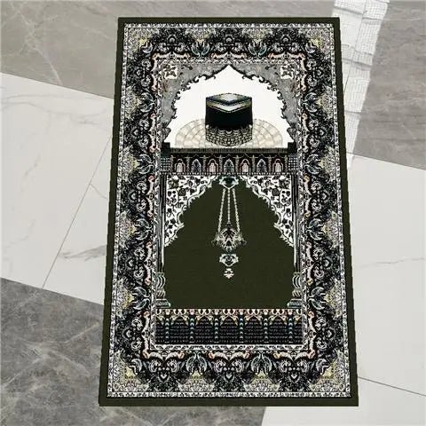 Prayer Carpet Muslim Blanket Eid Islam Non Slip Rug Islamism Worship Home Decoration 3D