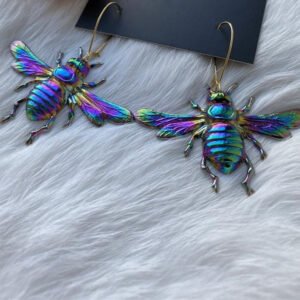 Psychedelic Bee Statement Earring,Victorian Bee Earrings Vintage Style,bumble Bees, Bee Lover Gift, Unique Earrings