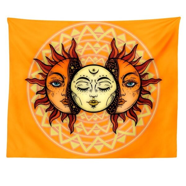 Psychedelic Mandala Tapestry Black Sun And Moon Tapestry Wall Hanging Gossip Tapestries Hippie Wall Rugs Dorm Decor Blanket